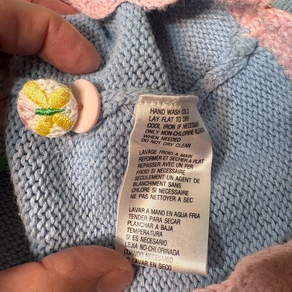 Vintage Eagle's Eye Collectibles Easter Whimsical Button Up Knit Sweater M - Picture 12 of 12